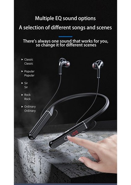 100 Saat Bluetooth Kulaklık Stereo Kablosuz Bluetooth Kulaklık Gerdanlık Gürültü Spor Koşu Kulaklık, S650 (Yurt Dışından) indirimleri