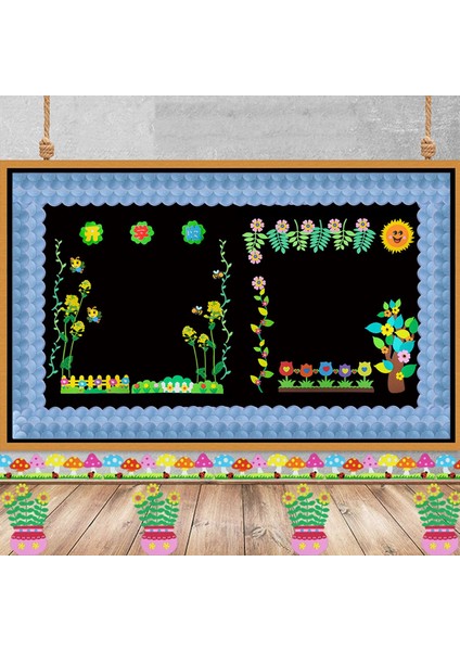 20M Ombre Mavi Tarak Bülten Tahtası Kenarlıkları Gökkuşağı Düz Kenarlıklar Sınıf Veya Ev Okul Dekorasyonu (Yurt Dışından) fiyatları