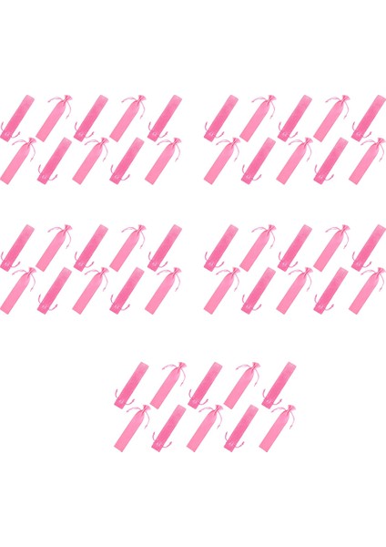 50 Adet Kadife Kalem Kılıfı Tutucu Tek Hediye Kalem Çantası Kalem Kutusu Halat ile Kızlar Için Ofis ve Okul Malzemeleri, Pembe (Yurt Dışından)