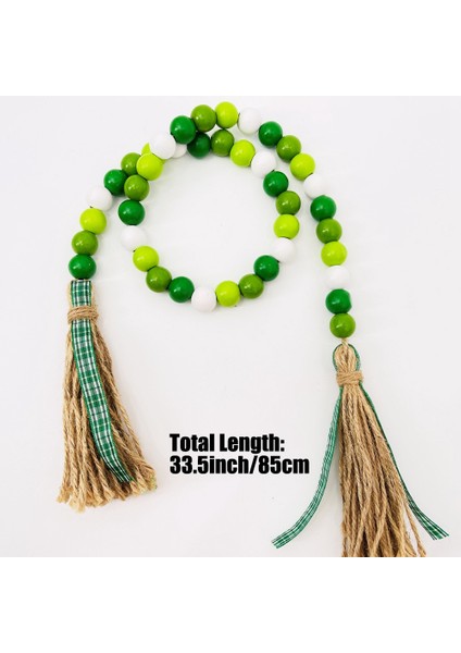 Aziz Günü Ahşap Boncuk Çelenk, Rustik Çiftlik Evi Boncukları Tespihler Katmanlı Tepsi Ev Bahar Dekorasyonu (Yurt Dışından) fiyatları