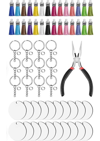 151 Adet Süblimasyon Anahtarlık Boşlukları - El Sanatları Için Dıy Anahtarlıklar - Isı Transferi Renkli Baskı Için Mdf Kaplamalı W / Polimer (Yurt Dışından)