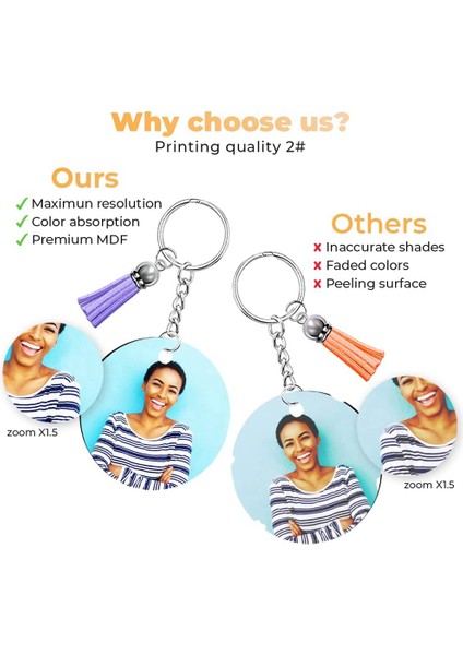 151 Adet Süblimasyon Anahtarlık Boşlukları - El Sanatları Için Dıy Anahtarlıklar - Isı Transferi Renkli Baskı Için Mdf Kaplamalı W / Polimer (Yurt Dışından) modelleri