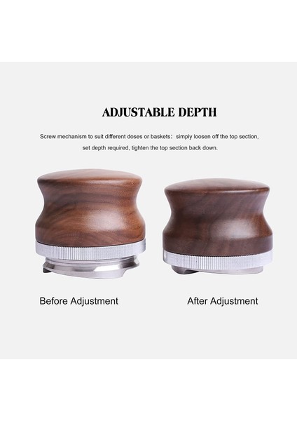 53MM Kahve Distribütörü, Espresso Palmiye Sabotajı, 54MM Portafilter Için Ayarlanabilir Yükseklik Kahve Dengeleyici Aracı (Yurt Dışından)