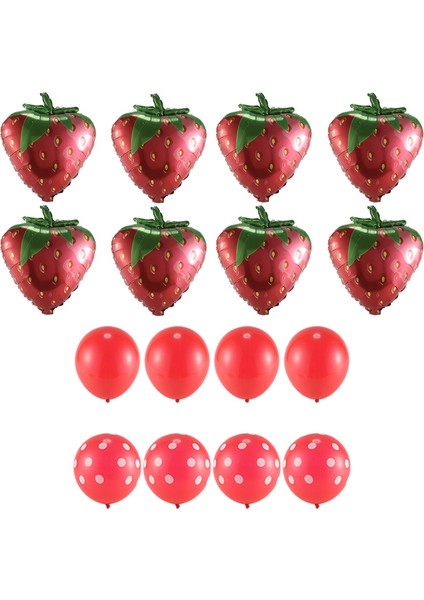 16 Adet Çilek Balonlar Meyve Jumbo Folyo Mylar Balonlar Çilek Tema Doğum Günü Partisi Dekorasyon Bebek Duş Için (Yurt Dışından) modelleri