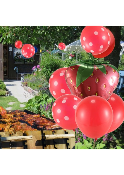 16 Adet Çilek Balonlar Meyve Jumbo Folyo Mylar Balonlar Çilek Tema Doğum Günü Partisi Dekorasyon Bebek Duş Için (Yurt Dışından) indirimleri
