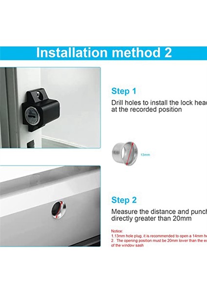 2 Parçalı Set Paslanmaz Çelik Alüminyum Alaşımlı Pencere Kilidi Hırsızlığa Karşı Kilit Sürgülü Kapı Çocuk Hırsızlığa Karşı Kilit Siyah (Yurt Dışından) indirimleri
