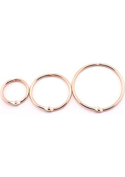 1 Inç 1.5 Inç 2 Inç Gül Altın Kitap Yüzük Çeşitli Set Metal Loopbook Bağlayıcı Menteşe Toka Dıy Bağlama Halkası, 50 Adet (Yurt Dışından)
