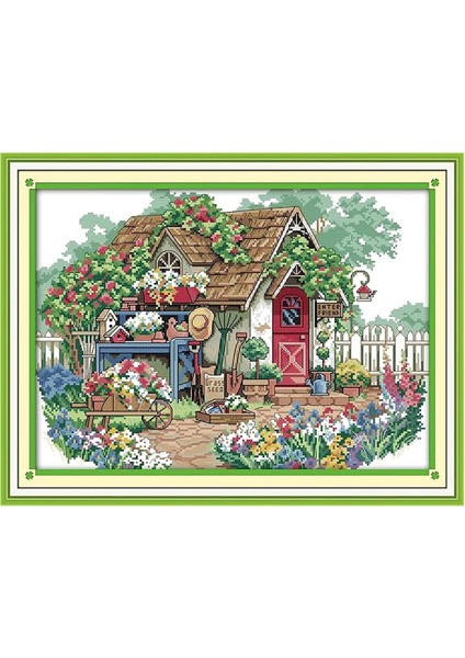 Damgalı Kitler Yeni Başlayanlar Yetişkinler Için Nakış Kitleri Baskılı Dikiş Dıy Kiti - Çiçek Kabini (Yurt Dışından) fırsatları