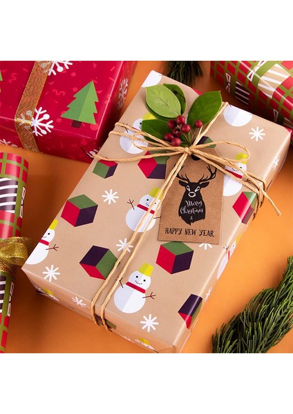 12 Paket Ambalaj Kağıdı, Noel Doğum Günü Partisi Için Ambalaj Kağıdı Seti Hediye Paketi (Yurt Dışından) indirimleri