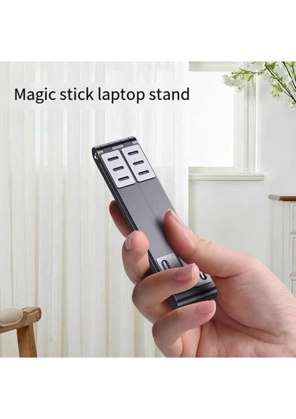 Masa Için Dizüstü Bilgisayar Standı, Ayarlanabilir Ergonomik Taşınabilir Dizüstü Tutucu, 3'ü 1 Arada Taşınabilir Depolama Standı Gri (Yurt Dışından) indirimleri