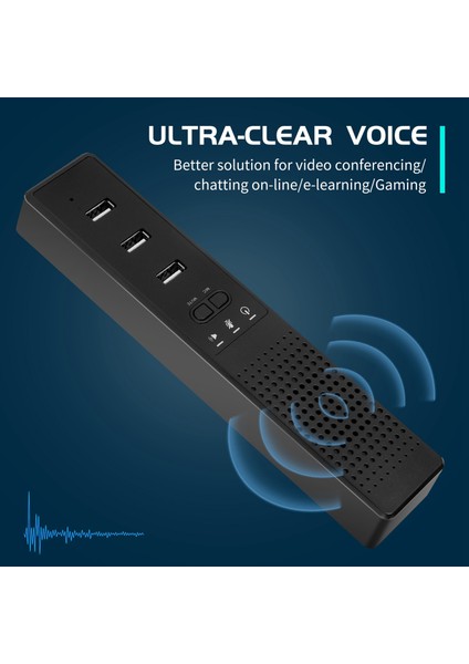 Mikrofonlu ve USB Konferans Hoparlörlü 3'ü 1 Arada Bilgisayar Hoparlörleri, Video Konferans Için Pc Mikrofonu (Yurt Dışından) indirimleri