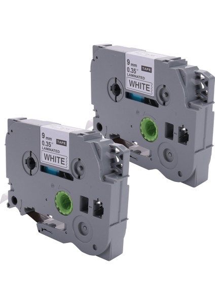 Tze 221 Bant PTH110 Bant 9mm 0.35 Inç Lamine Beyaz Etiket Makinesi Bant Brother Için Uyumlu P-Press 2'li Paket (Yurt Dışından) modelleri