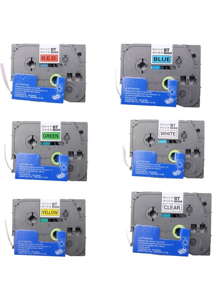 Adet 12MM TZE131 TZE231 TZE431 TZE531 TZE631 TZE731 P-Press PT-D210 PT-H110 PT-D600 Yazıcılar Için Etiketleme Bantları (Yurt Dışından)