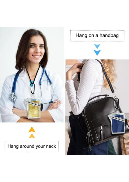 4 Paket Su Geçirmez Kimlik Kartı Rozeti Tutucu Kılıfı, Kordonlu, Şeffaf Su Geçirmez Kart Tutuculu, Kordonlu ve Anahtarlıklı (Yurt Dışından) fırsatları