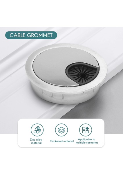 Pc Bilgisayar Paslanmaz Çelik 50 mm Çap Masa Rondelası Kablo Deliği Kapağı (Yurt Dışından) fiyatları