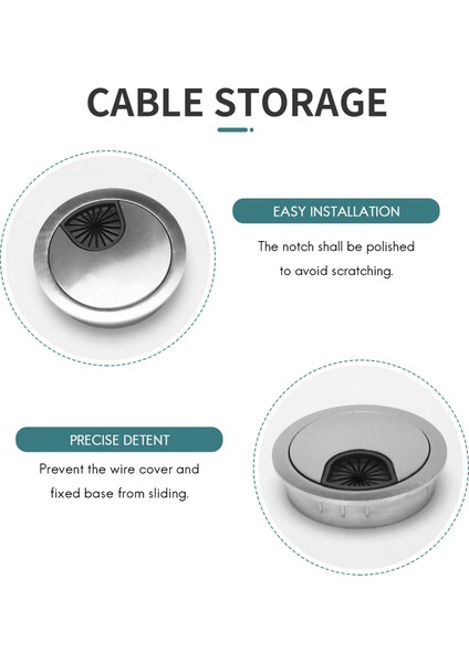 Pc Bilgisayar Paslanmaz Çelik 50 mm Çap Masa Rondelası Kablo Deliği Kapağı (Yurt Dışından) fırsatları