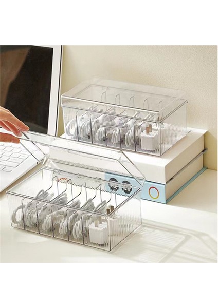 Kapaklı Plastik Kordon Saklama Kutusu, Ev Ofis Malzemeleri Için Kablo Düzenleyici Kılıfı, Elektronik Aksesuarlar, USB (Şeffaf) (Yurt Dışından) fırsatları