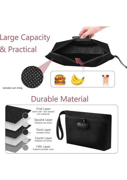 Kilitli Para Çantası, Kilitlenebilir Para Çantası, Fermuarlı ve Nakit Kilitli Su Geçirmez Banka Çantası, Cep Telefonu B (Yurt Dışından) fiyatları