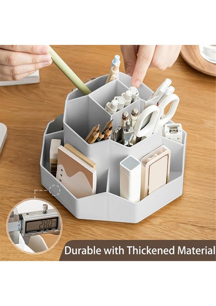 Masa Için Kalem Kalem Tutucu, 9 Yuva 360 Derece Dönen Masa Düzenleyici, Depolama Kalem Düzenleyiciler Malzemeleri (Gri) (Yurt Dışından) modelleri