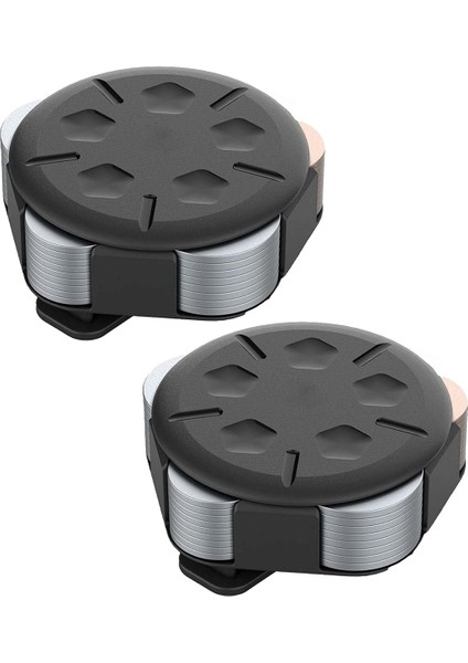 2'li Paket Madeni Para Dağıtıcı - Klipsli Taşınabilir Madeni Para Kutusu, Bozuk Para Tutucu Minimalist Madeni Para Toplama Cüzdanı (2'li Paket, Siyah) (Yurt Dışından)