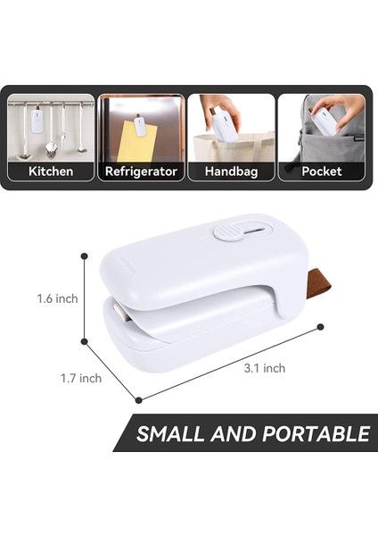 Mini Çanta Kapatıcı, Elde Taşınabilir Isı Vakum Kapatıcı, 2'si 1 Arada Isı Kapatıcı ve Kordonlu Kesici, Taşınabilir Çanta Kapatma Makinesi (Yurt Dışından) fiyatları