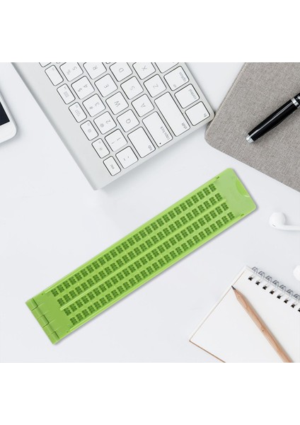 Satır 28 Hücre Braille Braille Yazı Plastik Braille Kiti, Yeşil (2) (Yurt Dışından) fırsatları