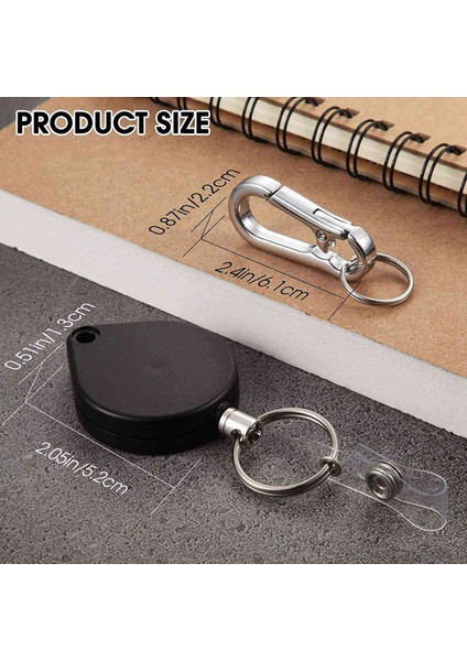 Küçük Ağır Hizmet Geri Çekilebilir Rozet Tutucular Makara, Isim Kartı Anahtarlık Için Kemer Klipsi Anahtarlık ile Kimlik Rozeti Tutucular (Yurt Dışından) modelleri