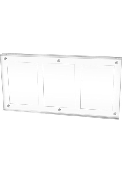 Akrilik Üç Çerçeveli Kart Tutucu Manyetik Şeffaf Kart Ekran Standı 35PT Nadir Kart Depolama Için Evrensel Kart Tuğla (Yurt Dışından) fiyatları