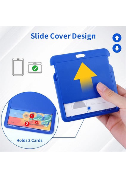 Geri Çekilebilir Rozet Tutucular, Geri Çekilebilir Rozet Makarası Klipsli Plastik Kayar Yaka Kartı Tutucu, 3'lü Paket Yatay Mavi (Yurt Dışından) fiyatları