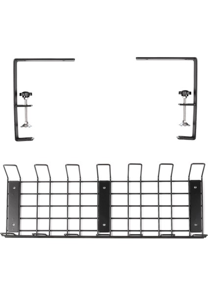 Delmesiz Masa Altı Kablo Düzenleyici, 1 Adet Yüksek Kapasiteli Metal Masa Altı Kablo Düzenleyici, 40X13.5X15CM (Yurt Dışından)