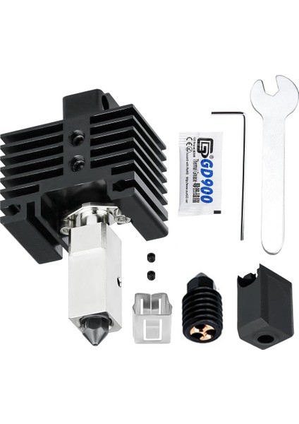 X1 ve P1P Için 3D Yükseltilmiş Hot-End Versiyonu Sertleştirilmiş Çelik Nozul Montaj Kiti (Yurt Dışından)
