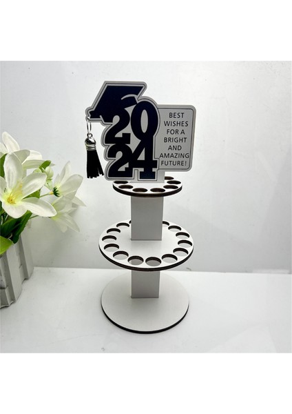 2024 Yeni Mezuniyet Hediye Cüzdan Ahşap Cüzdan Süs Masa Dekorasyonu Için Para Tutucu Nakit Tebrikler Kart Yeşil + Beyaz (Yurt Dışından) modelleri