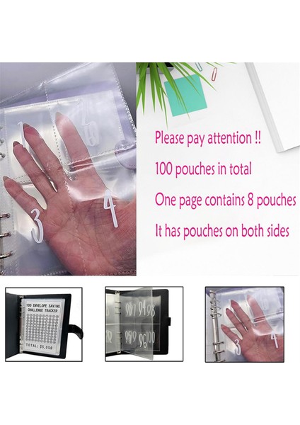 100 Zarf Mücadelesi Ciltleyici, Nakit Zarflı A5 Para Bütçesi Ciltleyicisi Tasarruf Mücadeleleri Tasarruf Kitabı 5.050 Siyah (Yurt Dışından) modelleri