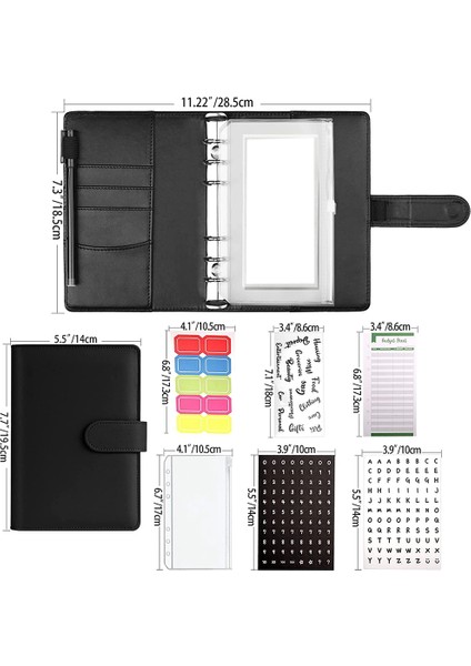A6 Pu Bütçe Planlama Makinesi, Dosya Cepleri, Zarf, Kişisel Nakit Bütçe Zarf Sistemi, Manyetik Kapatmalı A (Yurt Dışından)