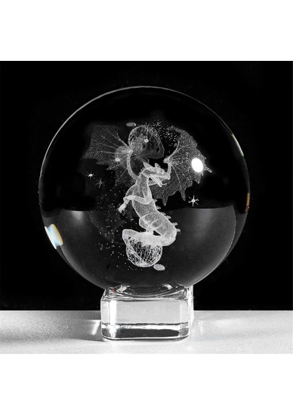 3D Lazer Kazınmış Yıldızlı Kristal Dekoratif Top Heykelcik 60MM Cam Küre Paperweight Standı Sanat Dekor El Sanatları A (Yurt Dışından) fiyatları