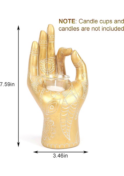 Meditasyon Dekor-Mumluklar Buda El Tutucular Budist Dekor Heykeli Ofis Oturma Odası Için 7.59 Inç (Yurt Dışından) modelleri