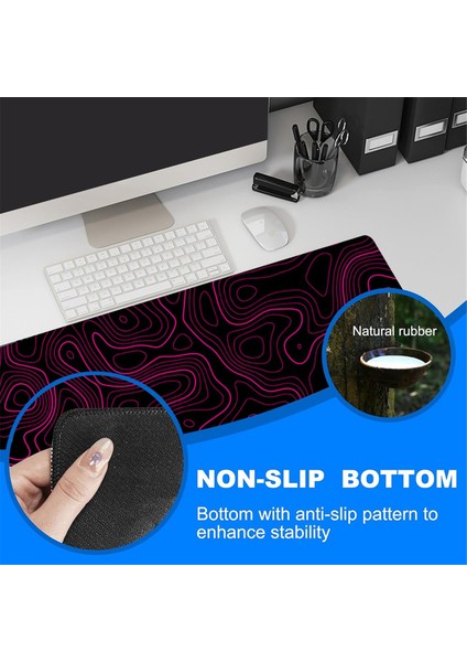 Topografik Kontur Genişletilmiş Büyük Mouse Pad Bilgisayar Klavye Fare Mat Mousepad 2mm Kaymaz 11.8X31.5 Inç D (Yurt Dışından) fiyatları