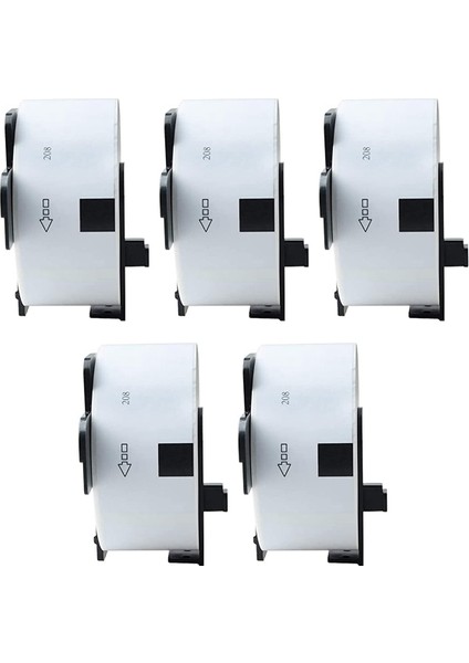 5 Rulo Brother DK11208 Termal Etiket 38MMX90MM Kalıp Kesim Etiketleri -11208 11208 Brother Ql Yazıcı Için Uyumlu (Yurt Dışından)