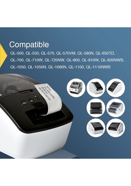 5 Rulo Brother DK11208 Termal Etiket 38MMX90MM Kalıp Kesim Etiketleri -11208 11208 Brother Ql Yazıcı Için Uyumlu (Yurt Dışından) indirimleri