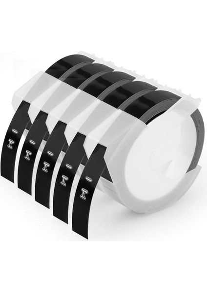 Kabartma Bandı Için 5 Paket Etiket Bandı 12MM 3D Kabartma Etiketleri, DM1595 Organizatör Xpress Pro Için Siyah Üzerine Beyaz (Yurt Dışından) fiyatları