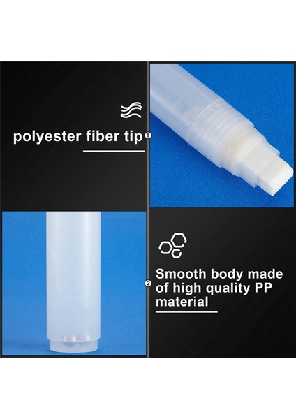 4 Paket Boya Kalemleri 15 mm Boş Akrilik Kalıcı Marker Şeffaf Beyaz Işaretleyici Kalem Güzel Nokta Boş Doldurulabilir Işaretleyiciler (Yurt Dışından) fırsatları