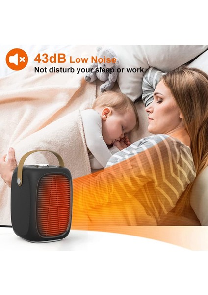 Seramik Fanlı Isıtıcı, Enerji Tasarruflu Sessiz 800 W / 1300 W Iki Güç Seviyesi, Oturma Odası Için Enerji Tasarrufu, Ab Fişi Siyah (Yurt Dışından) fiyatları