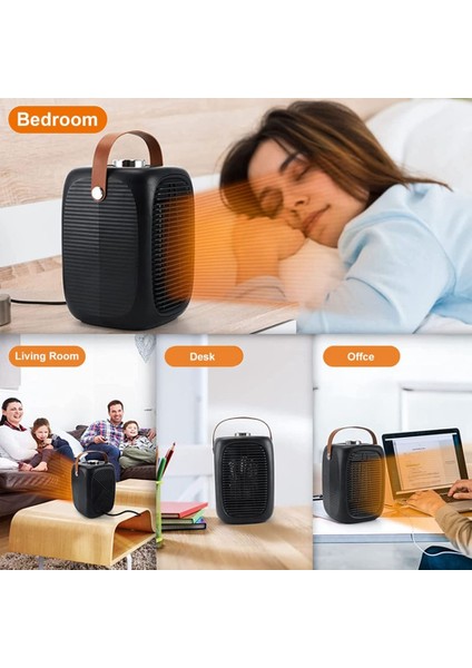 Seramik Fanlı Isıtıcı, Enerji Tasarruflu Sessiz 800 W / 1300 W Iki Güç Seviyesi, Oturma Odası Için Enerji Tasarrufu, Ab Fişi Siyah (Yurt Dışından) modelleri