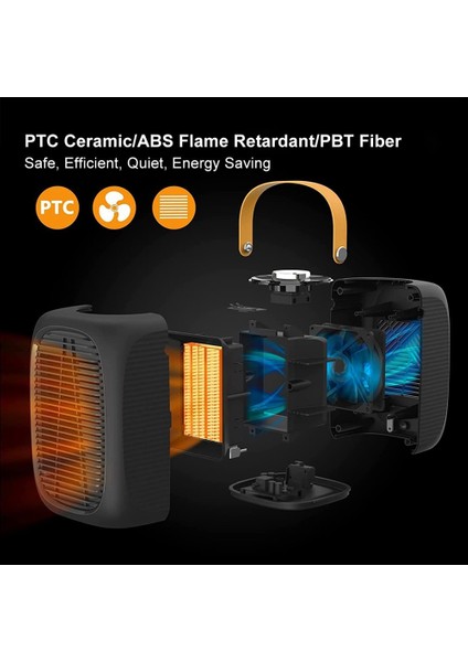 Seramik Fanlı Isıtıcı, Enerji Tasarruflu Sessiz 800 W / 1300 W Iki Güç Seviyesi, Oturma Odası Için Enerji Tasarrufu, Ab Fişi Siyah (Yurt Dışından) fırsatları