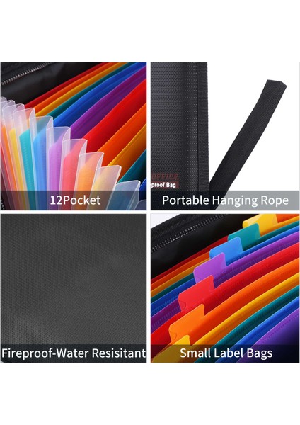 Klasör Organizatör Suya Dayanıklı Yanmaz Dosya Klasörü Mektup Boyutu Su Geçirmez Para Belge Çantası Fatura Depolama Organizatör (Yurt Dışından) indirimleri