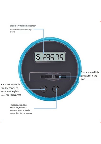 Elektronik Sayma Kumbara Kovası Şeffaf Para Tasarrufu Kumbara Sayacı Para Kumbarası Pound (Yurt Dışından) fırsatları