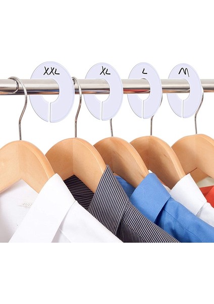 30 Paket Beyaz Yuvarlak Giyim Boyutu Dolap Raf Bölücüler Askılar 1 Işaretleyiciyle (Dış 3,5 Inç, Iç 1,38 Inç Çap) (Yurt Dışından) fırsatları