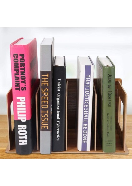 Ayrılabilir Ahşap 4 Bölüm Depolama Raf Kutusu Masaüstü Kurulu Dıy Organizatör Ayrılabilir Kitap Rafı Raf CD DVD Standı Kahverengi (Yurt Dışından) fiyatları