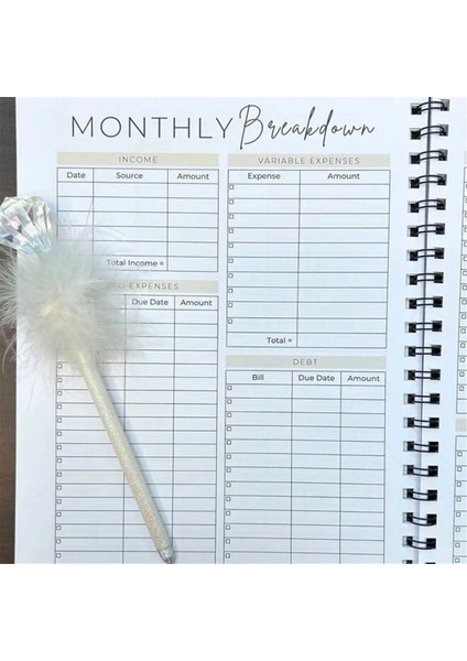 Tarihsiz Aylık Bütçe Planlayıcı - Fatura Düzenleyici ve Gider Takibi ile Finansal Organizatör 12 Aylık Dönem 8.5X11INCH (Yurt Dışından) fırsatları