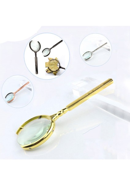 10X Vintage Okuma Büyüteç El- Optik Camlı Büyüteç Büyüteç Lens Büyüteç, Bronz (Yurt Dışından) modelleri